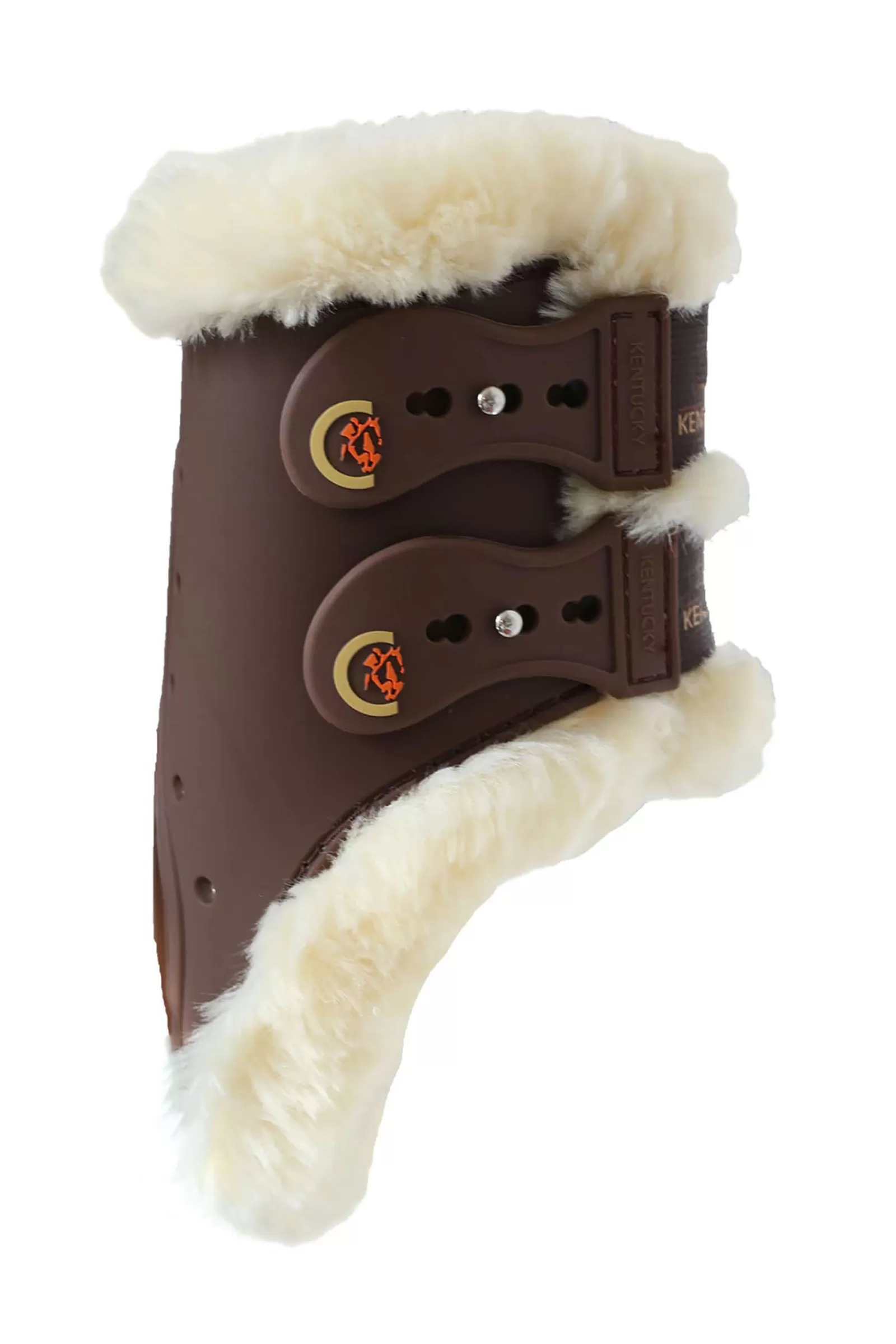 kentucky Ochraniacze Tylne Z Futrem Owczym Horsewear Sheepskin Fetlock Brown Cheap