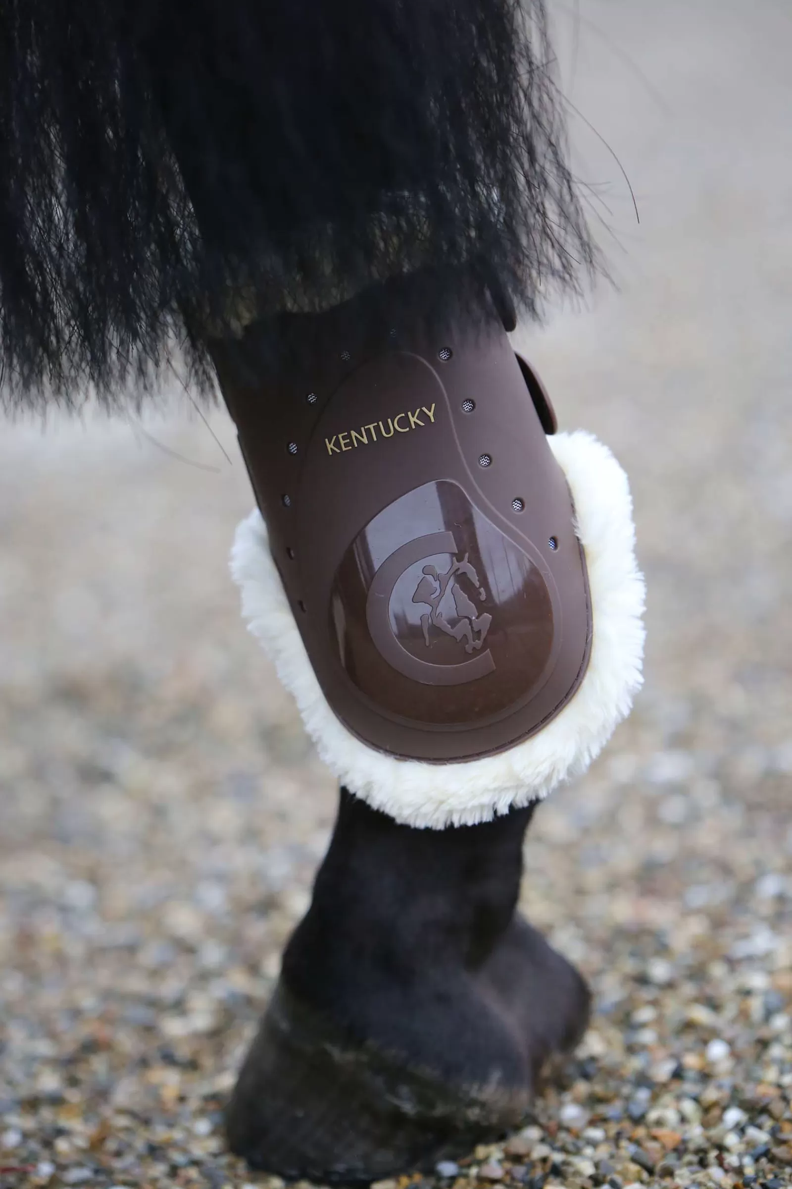 kentucky Ochraniacze Tylne Z Futrem Owczym Horsewear Sheepskin Fetlock Brown Cheap
