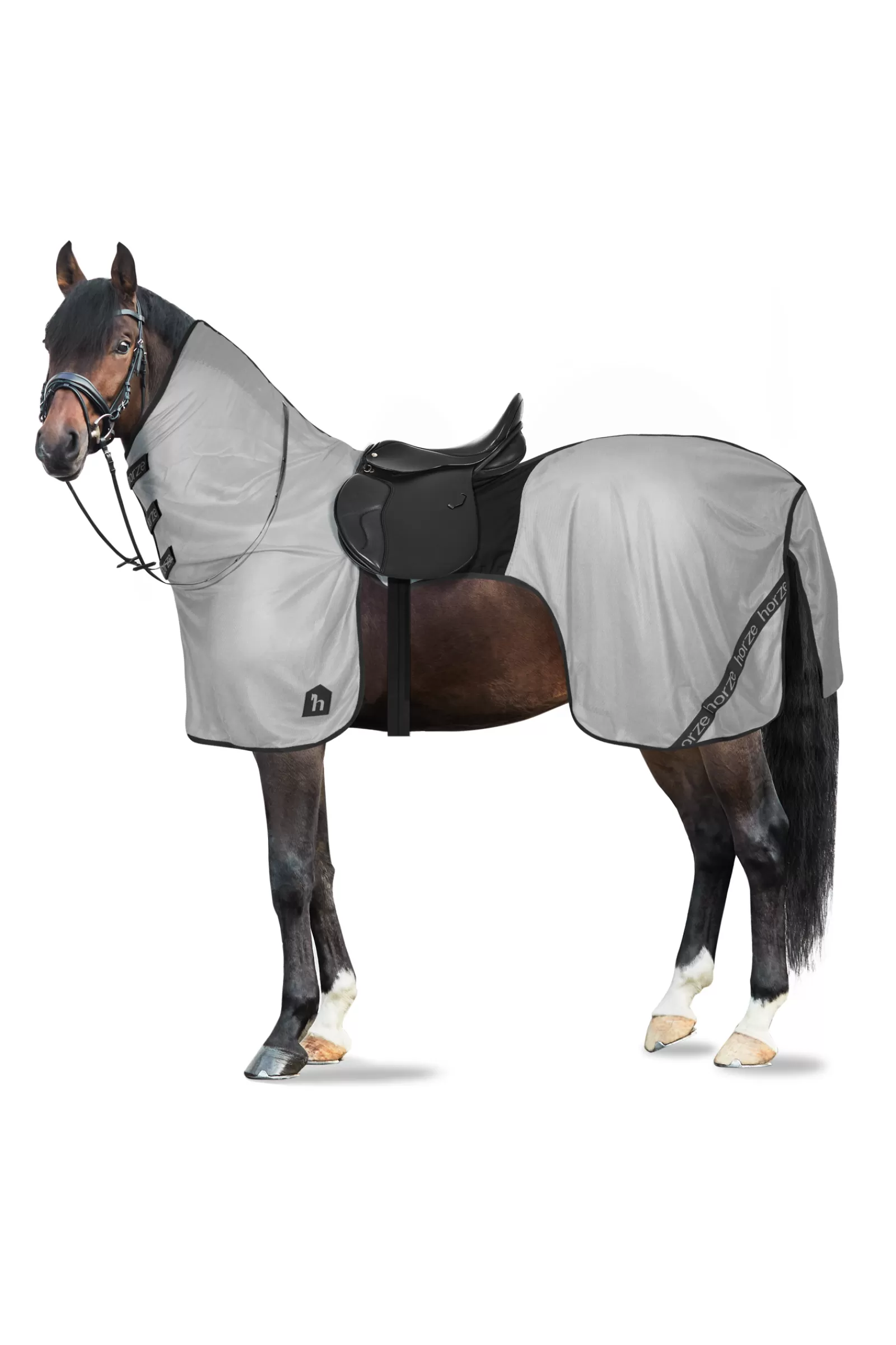 * Paso Fino Derka Treningowa Przeciwko Owadom, Model Z Odpinanym Kapturem I Filtrem Uv Titanium Grey New
