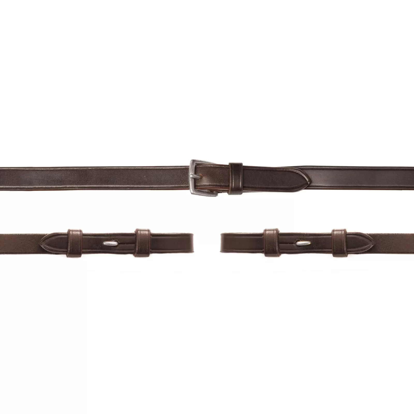 schockemohle Wodze Skorzane Leather, Waskie, 13Mm, Brak Stoperow, Brak Stoperow Do Wytoku Dark Brown/Silver Shop