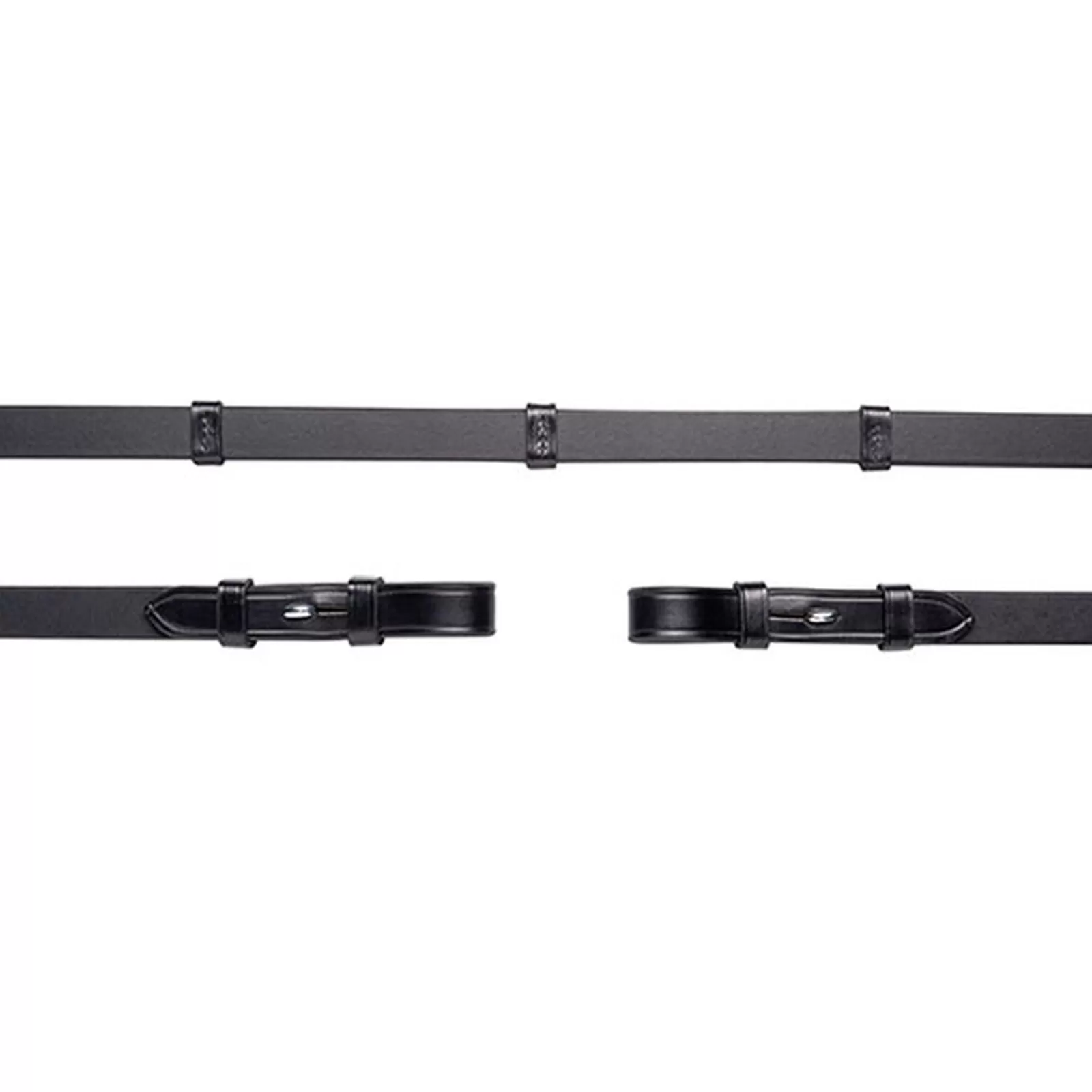 schockemohle Wodze Skorzane , Zapinane Na Haczyki, 16 Mm, 5 Stoperow, Brak Stoperow Do Wytoku Black/Silver Best