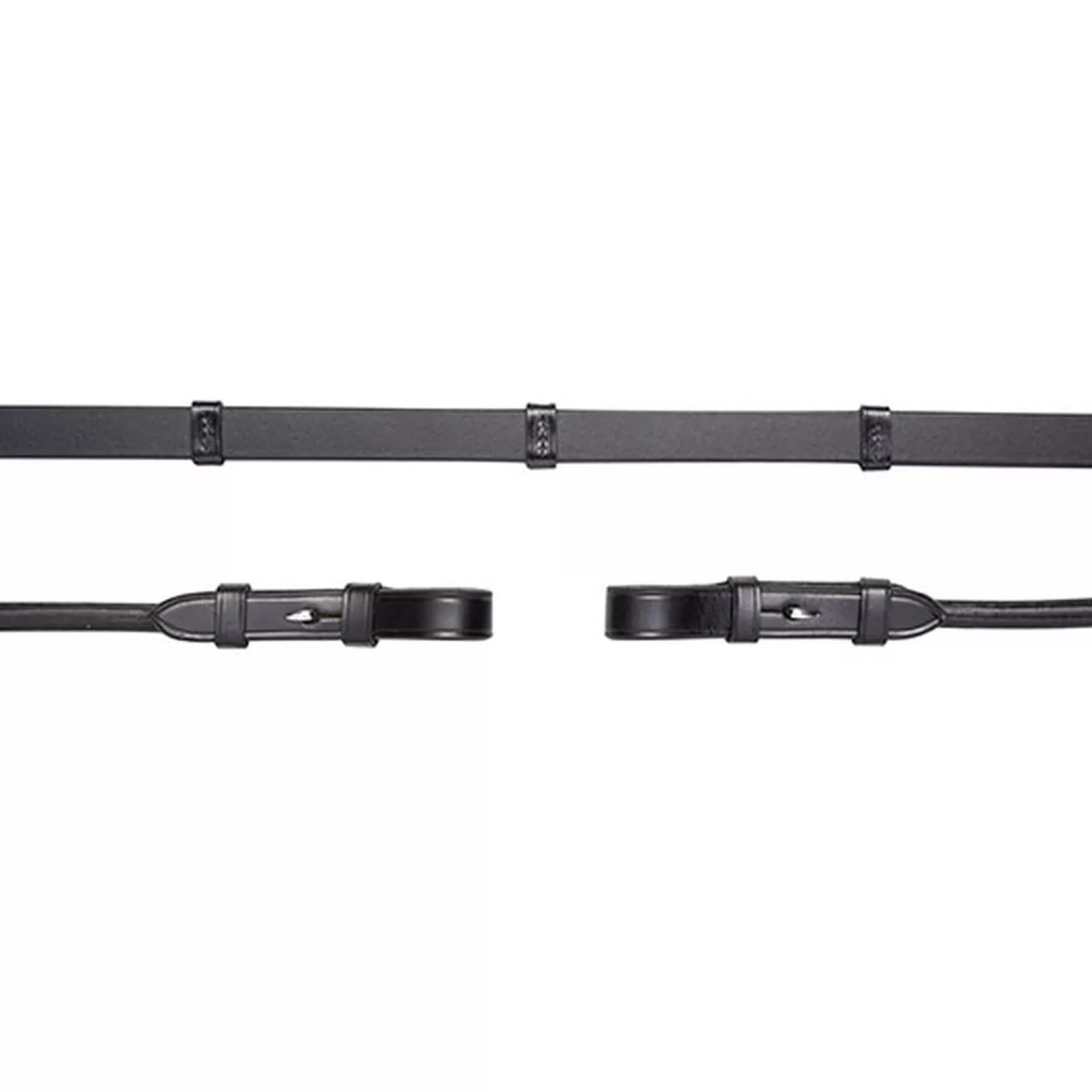 schockemohle Wodze Skorzane , Zapinane Na Haczyki, Ze Stoperami, Wodze Rurkowe Black/Silver Store